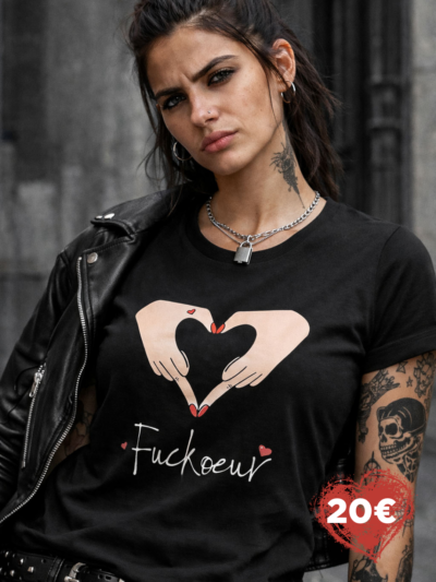 t-shirt fuckoeur femme noir